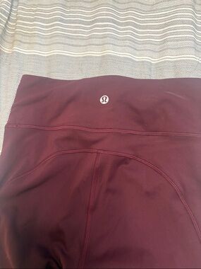 Lululemon high -Waist Burgundy Leggings size 6